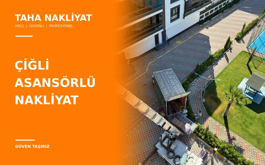 Taha Nakliyat araçlı eşya taşıma asansörü ile yüksek katlı binada taşımacılık
