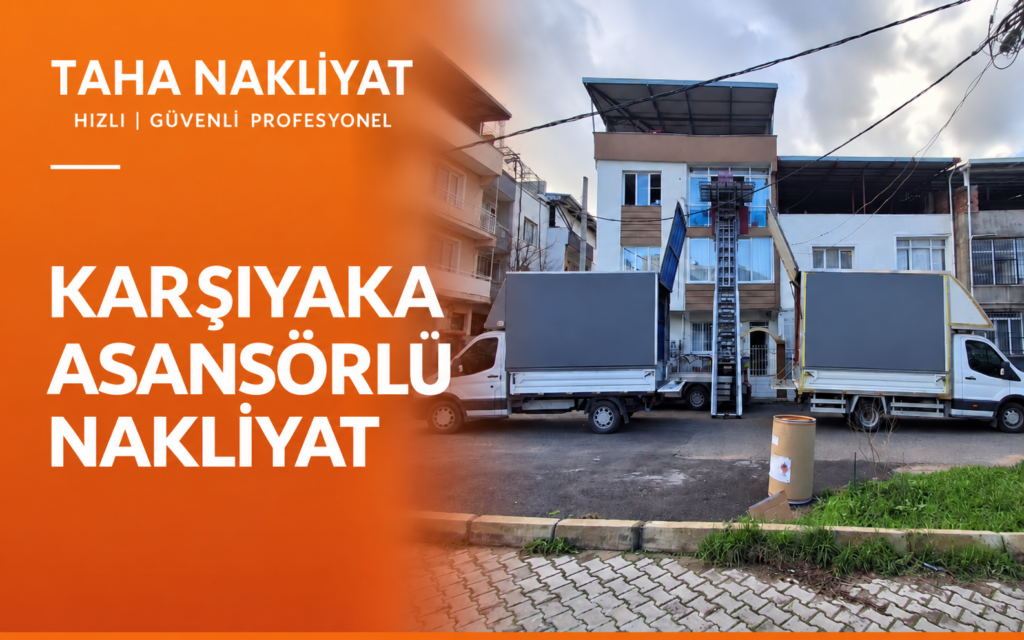 Taha Nakliyat araçları ve yüksek katlı binada kurulu asansörlü eşya taşıma sistemi